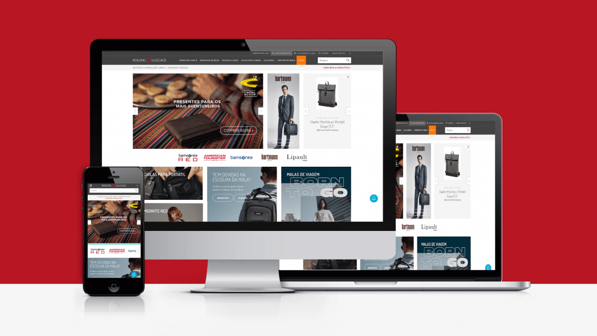 Website Rolling Luggage diferentes dispositivos